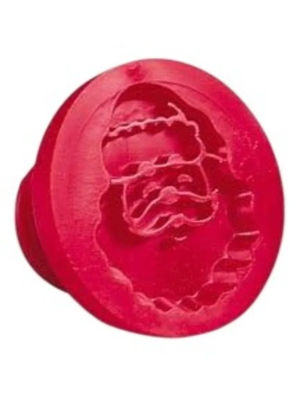 Wilton Santa Claus Embossed Red Plastic Cookie Stamp